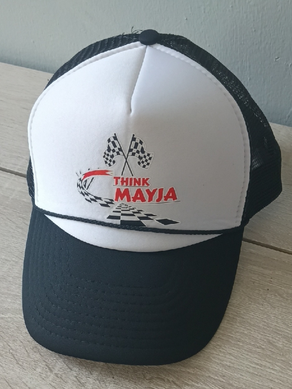 ISSI Black, White and Red Racing Trucker Hat